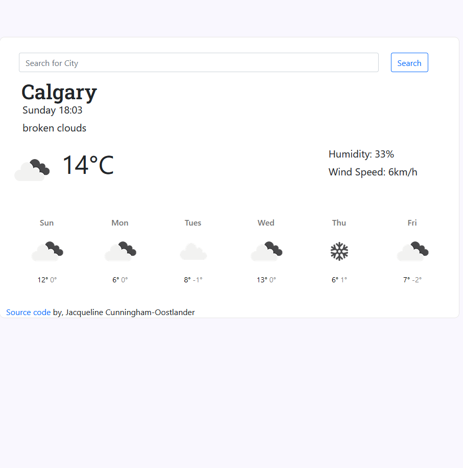 Weather app project